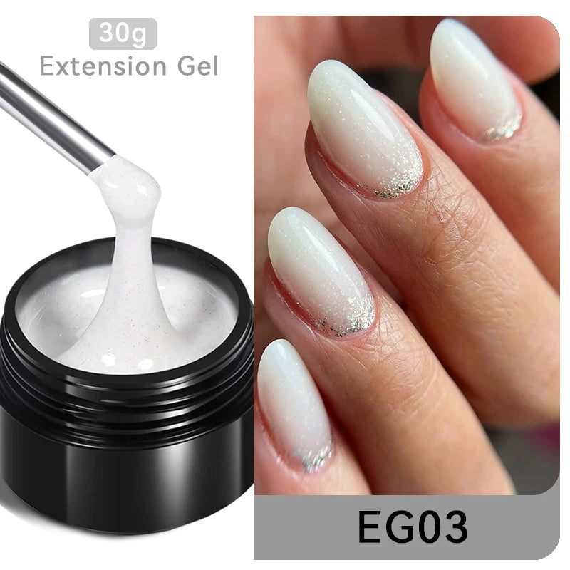 BORN PRETTY 30ml Milky Coloured Hard Gel – Jelly Nail Extension UV Gel for Nail Art