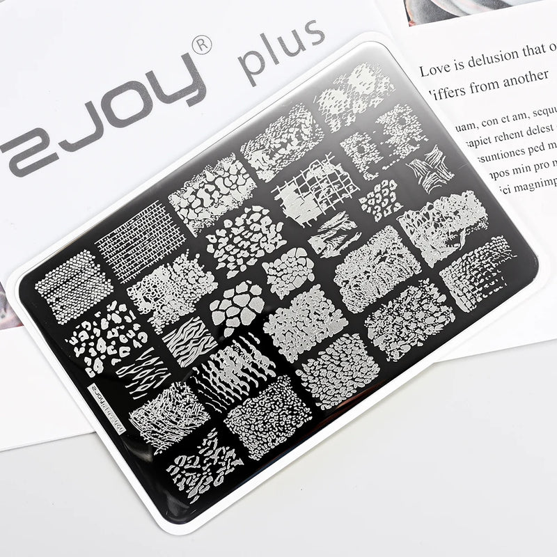 Large Geometry Nail Stamping Plate – Stainless Steel Template for Nail Art