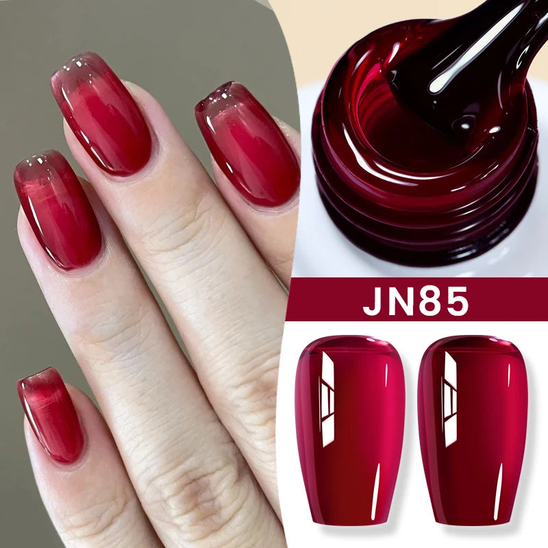 BORN PRETTY 10ml Milky White Jelly Nude Gel Nail Polish – White Translucent Soak Off Gel
