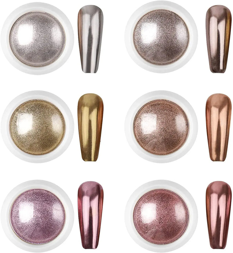 1pc 19 Colours Mirror Nail Glitter Powder – 0.5g Chrome Dust for Metallic, Holographic, and Chunky Nail Art