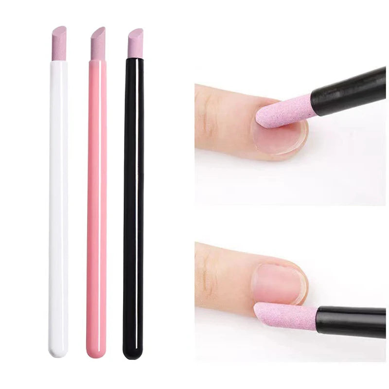 1-5PC Quartz Nail Grinding Pens – Cuticle Remover & Dead Skin Tool for Manicure & UV Gel Polish