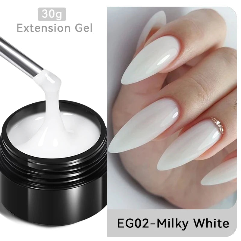 BORN PRETTY 30ml Milky Coloured Hard Gel – Jelly Nail Extension UV Gel for Nail Art