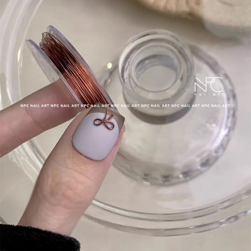 10 Rolls Metal Nail Decoration Wire – 10M Copper Spring for DIY Nail Art & Craft Accessories