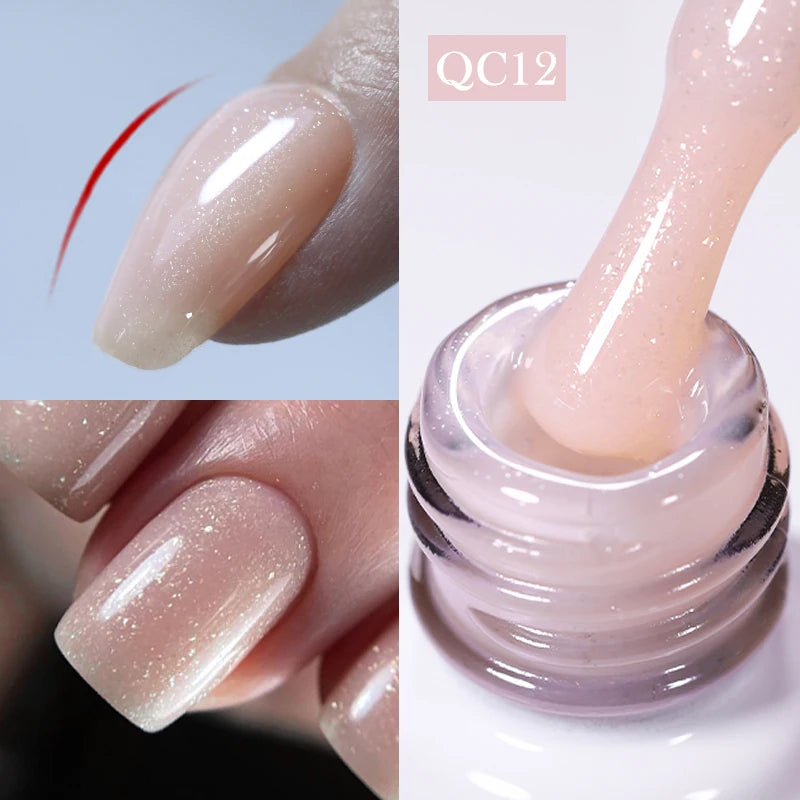 BORN PRETTY 10ml Milky White Jelly Nude Gel Nail Polish – White Translucent Soak Off Gel