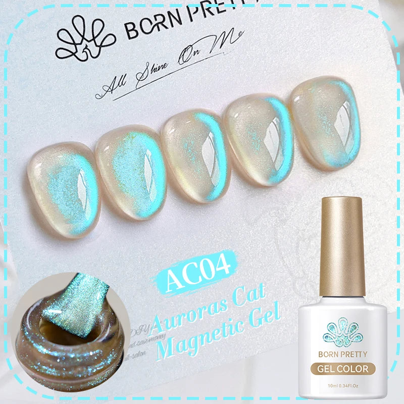 BORN PRETTY Auroras Cat Magnetic Gel Nail Polish 10ml – Semi-Permanent Jelly Glass Effect