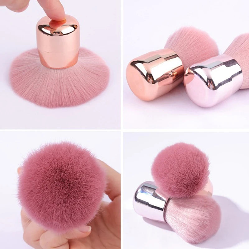 1PC Professional Nail Art Mushroom Brush – Round Paint Gel Dust Cleaning & Makeup Brush