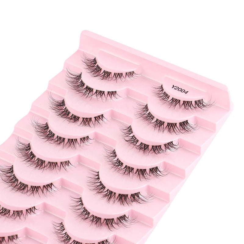 YSDO Half Eyelashes – Natural & Fluffy 3D Cat Eye Lashes (3/10 Pairs)