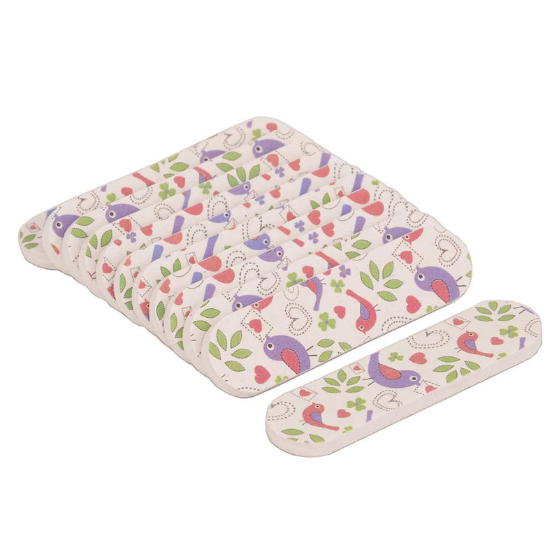 10pcs Disposable Double-Sided Nail Files – Travel-Size Emery Boards for Manicure & Pedicure