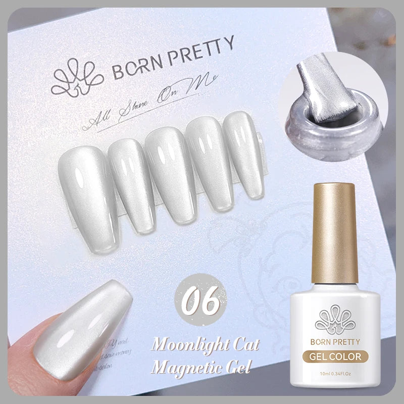 BORN PRETTY Auroras Cat Magnetic Gel Nail Polish 10ml – Semi-Permanent Jelly Glass Effect