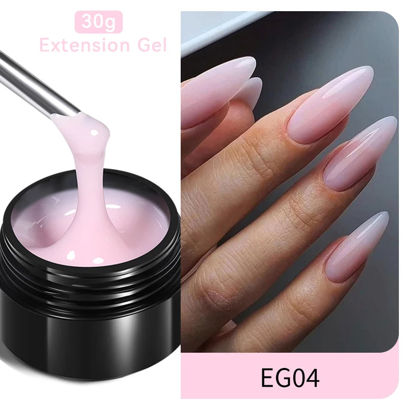 BORN PRETTY 30ml Milky Coloured Hard Gel – Jelly Nail Extension UV Gel for Nail Art