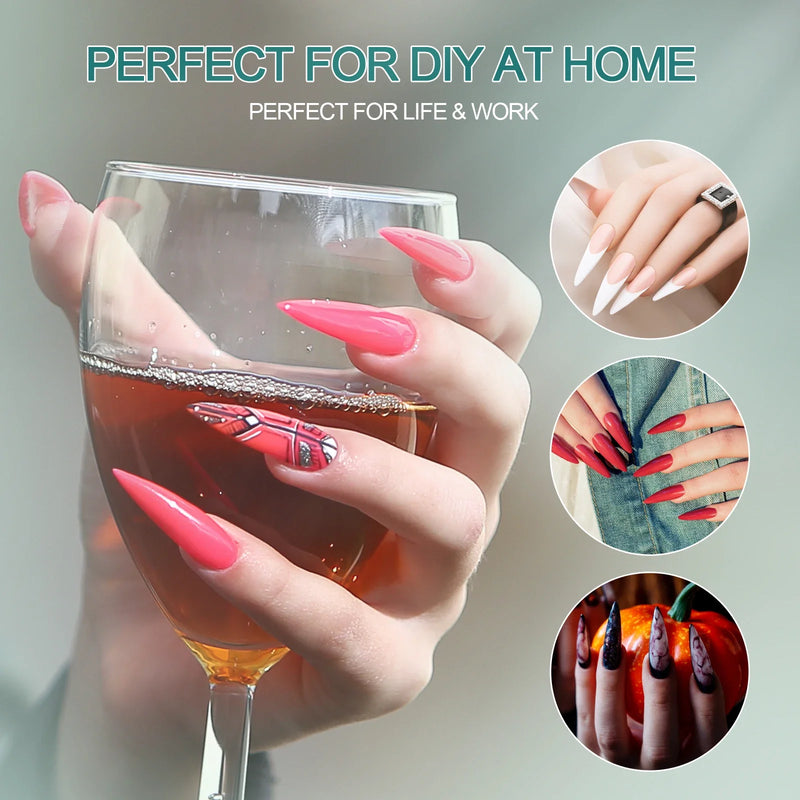 Nailpop 120pcs Gel X Nail Tips – Medium/Short Almond & Square Soft Gel Tips