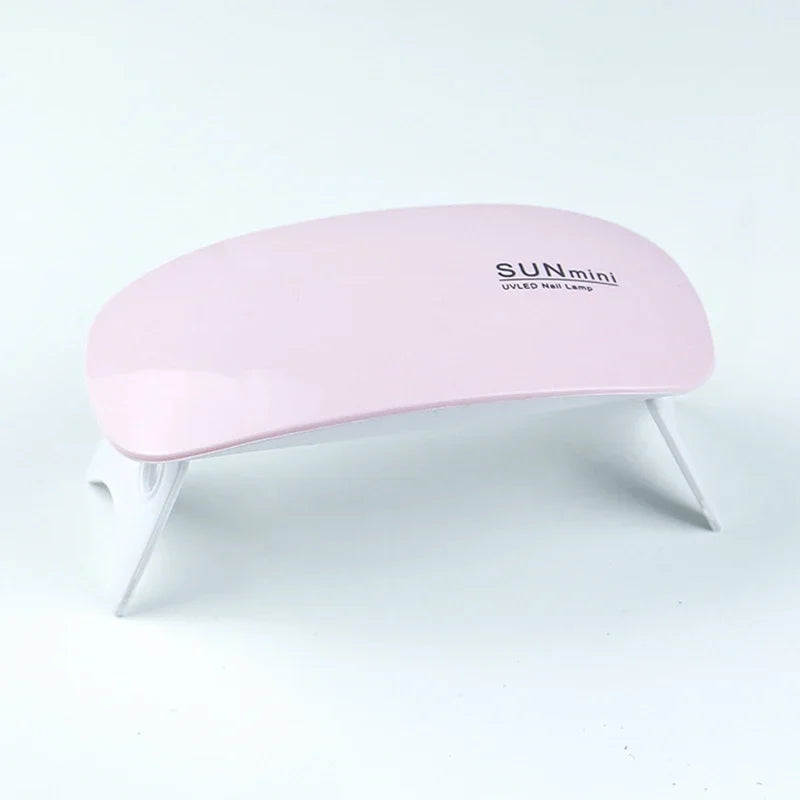 Portable Mini USB 6W Nail Drying Lamp – LED/UV Gel Polish Curing Light for Home & Travel Use
